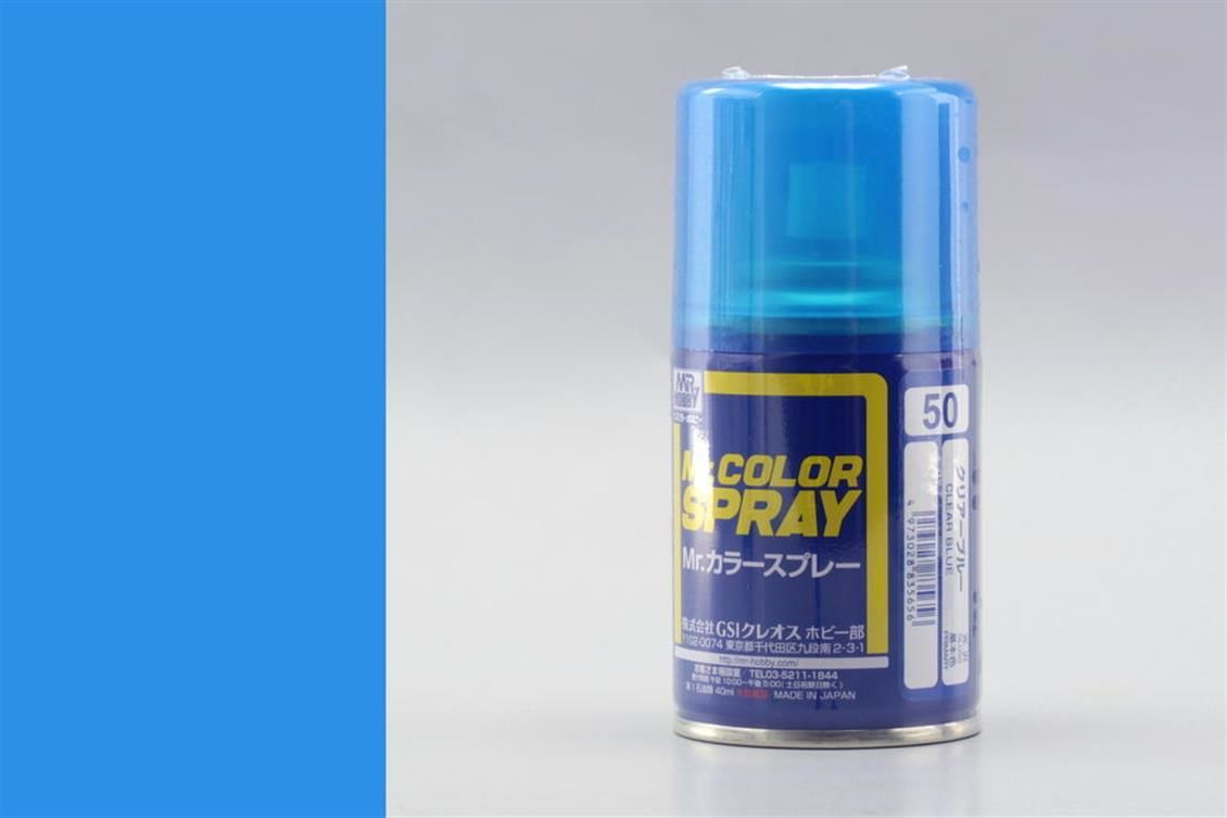 Gunze S050 100 ml. Clear Blue, Sprey Mr.Color Serisi Maket Boyası