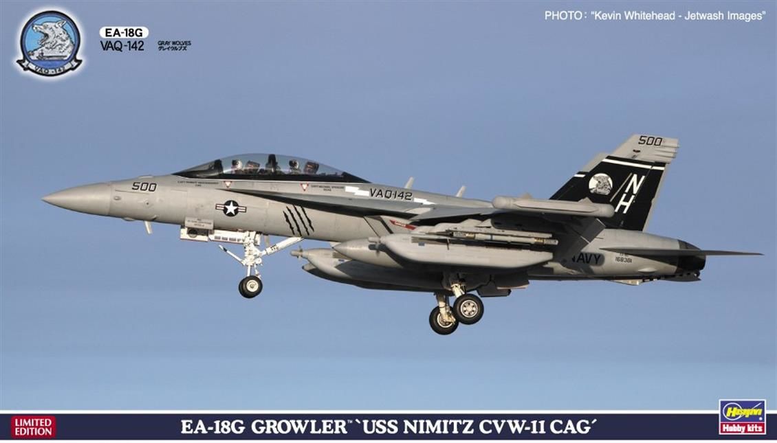 Hasegawa SP369 52169 1/72 Ölçek EA-18G Growler (USS Nimitz CVW-11 CAG) Savaş Uçağı Plastik Model Kiti