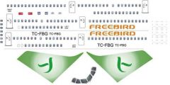 FRB005 1/144 FREEBİRD A-321 -YEŞİL KUYRUK DİZAYNI