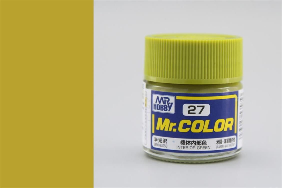 Gunze C027 10 ml. Interior Green, Mr.Color Serisi Maket Boyası