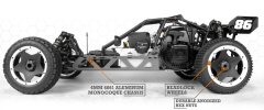 1/5 Baja 5B GAZ SBK Kit Demonte Kurşunsuz Benzinli Araba