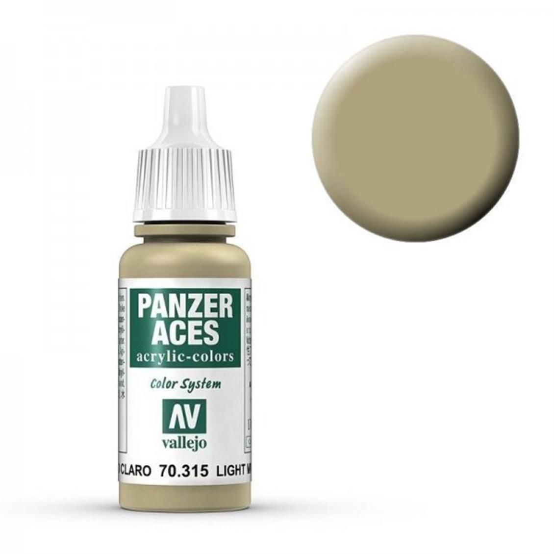 Vallejo 70315 17 ml. Light Mud, Panzer Aces Serisi Model Boyası