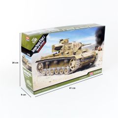 Academy 13531 1/35 German Panzer III Ausf.J (North Africa) Tankı Demonte Plastik Maketi