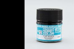 Gunze H012 10 ml. Flat Black, Aqueous Serisi Maket Boyası