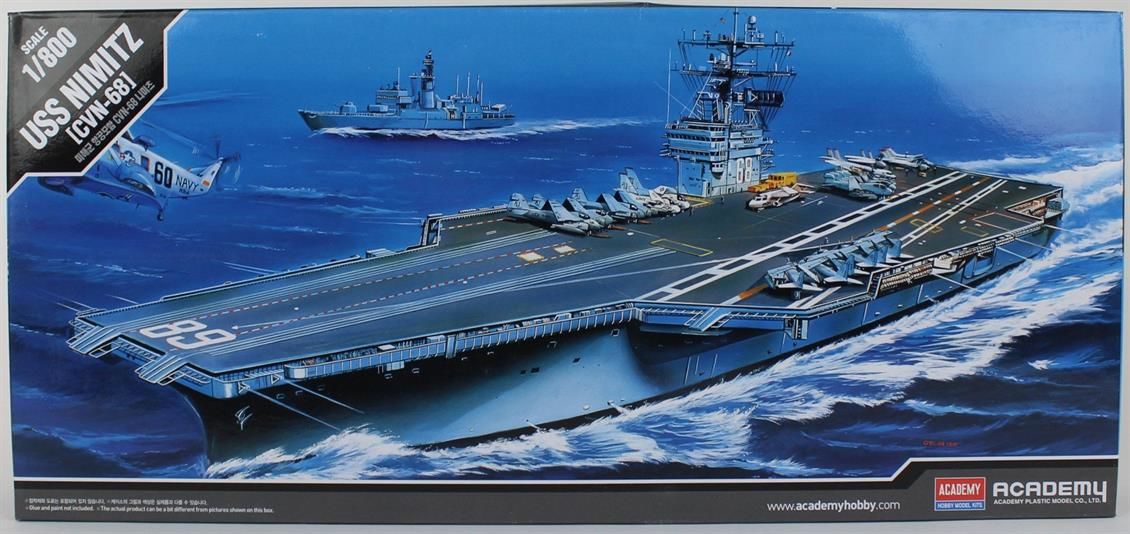 Academy 14213 1/800 ABD Donanması CVN-68 Nimitz Uçak Gemisi Demonte Plastik Maketi