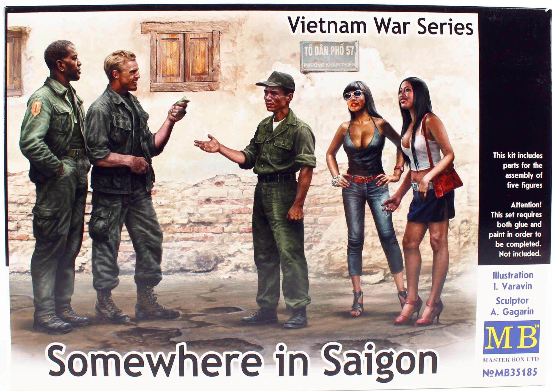 MasterBox 35185 1/35 Ölçek, Vietnam Savaşı Serisi, Saigon, Plastik Figür Kiti
